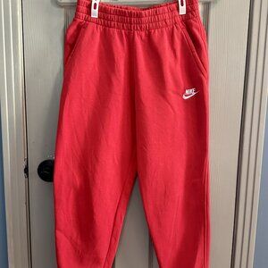 Nike Sportswear Club Fleece Big Kids Joggers Size L RED